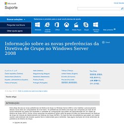 Сведения о новых предпочтениях групповой политики в Windows Server 2008