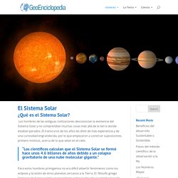 El Sistema Solar - Información y Características - Geografía