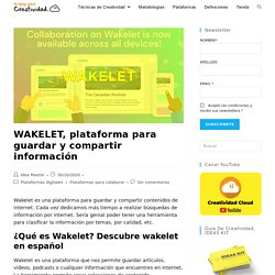 WAKELET, plataforma para guardar y compartir información · Creatividad