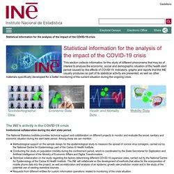 Información estadística para el análisis del impacto de la crisis COVID-19