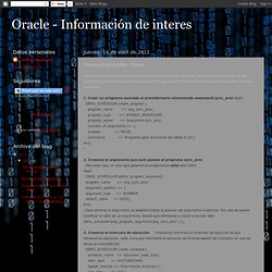 Tareas programadas - Oracle