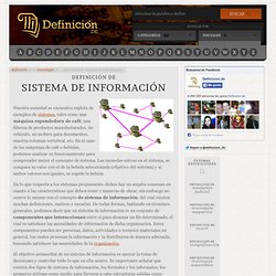 Definición de sistema de información