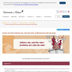 Informações sobre Cursos Online Portal da Olimpíada de Língua Portuguesa Escrevendo o Futuro