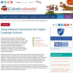 Using Informal Assessments for English Language Learners