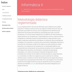 Capítulo 2 máster FP. Métodos y técnicas didácticas para la enseñanza de la informática. Rafael Barzanallana. UMU