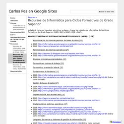 Recursos de Informática para Ciclos Formativos de Grado Superior - Carlos Pes en Google Sites