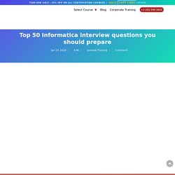 Don’t miss these top 50 Informatica interview questions when preparing for your interview