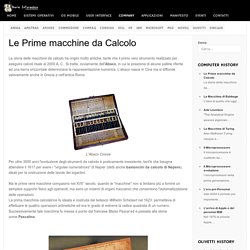 Storia Informatica - Le Prime macchine da Calcolo