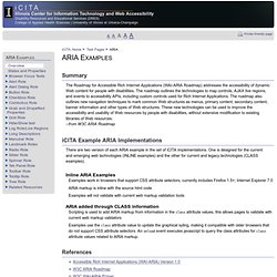 Center for Information Technology Accessibility: ARIA Examples