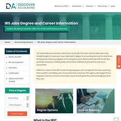 IRS Jobs Degree and Career Information - Discover Accounting