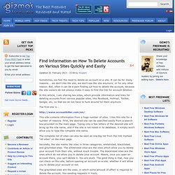 Find Information on How To Delete Accounts on Various Sites Quickly and Easily