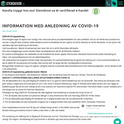 INFORMATION MED ANLEDNING AV COVID-19