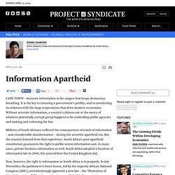 "Information Apartheid" by Zohra Dawood