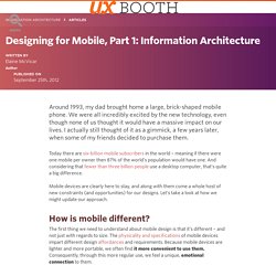 Designing for Mobile, Part 1: Information Architecture