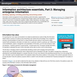 Information architecture essentials, Part 2: Managing enterprise information