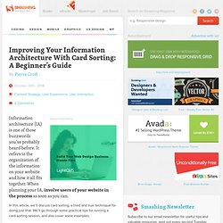 Improving Your Information Architecture With Card Sorting: A Beginner's Guide