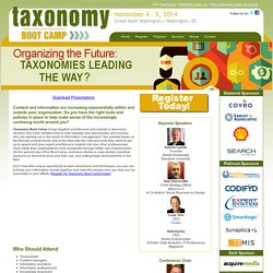 Taxonomy Boot Camp - The Conference on Taxonomy and Information Architecture