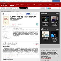 La théorie de l’information (Gallimard (Editions)) de Aurélien Bellanger