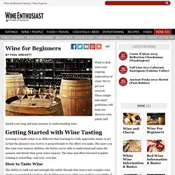Wine Information for Beginners - Beginners Wine Guide