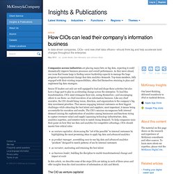 How CIOs can lead their company’s information business