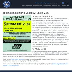 The Information on a Capacity Plate is Vital CT Boating Certificates LLC