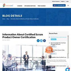 Information About Certified Scrum Product Owner Certification