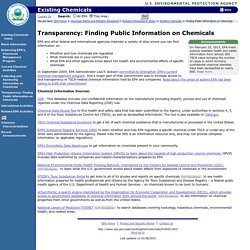 Finding Public Information on Chemicals