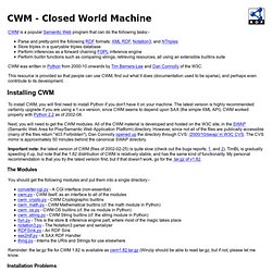 CWM - TimBL&#039;s Closed World Machine