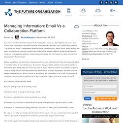 Managing Information: Email Vs a Collaboration Platform
