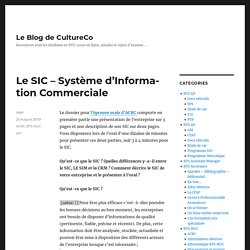 Le SIC – Système d’Information Commerciale