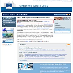 European Customs Information Portal: About the European Customs Information Portal - European commission
