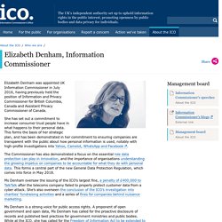 Elizabeth Denham, Information Commissioner