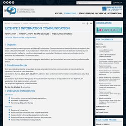 UFR Ingémédia - Formations Internet Multimédia - Université du Sud Toulon Var
