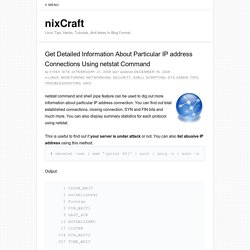 Get Detailed Information About Particular IP address Connections Using netstat Command