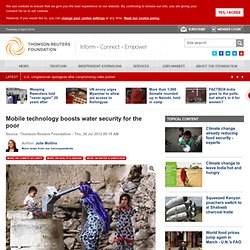 Mobile technology boosts water security for the poor