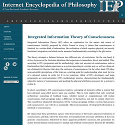 Integrated Information Theory of Consciousness