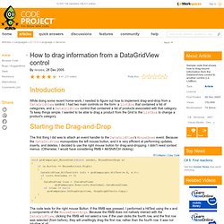 How to drag information from a DataGridView control