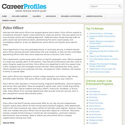 Police Officer Career, Job, and Training Information