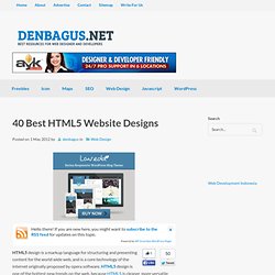 40 Best HTML5 Website Designs