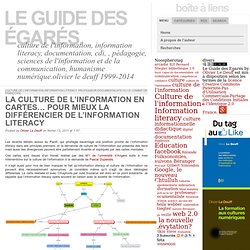 La culture de l’information en cartes… pour mieux la différencier de l’information literacy