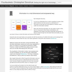 Christopher Donohue: Information in a multi dimensional and empowered way