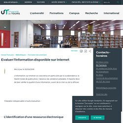 Evaluer l'information disponible sur Internet