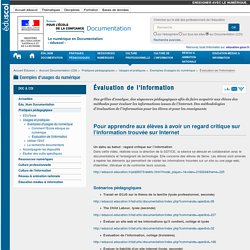 Évaluation de l'information — Documentation (CDI)