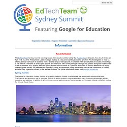 information - 2014-04-15 Google in Education Sydney Summit