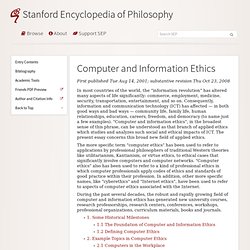 Computer and Information Ethics
