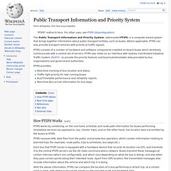 Public Transport Information and Priority System