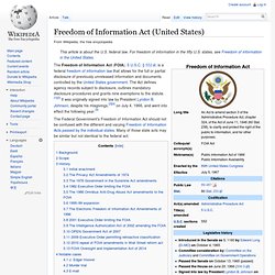 Freedom of Information Act (United States)