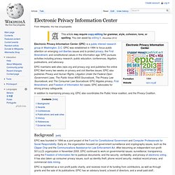Electronic Privacy Information Center