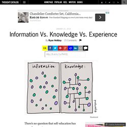 Information Vs. Knowledge Vs. Experience