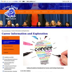 Career Information and Exploration – Mrs. Sara Richmer – Silver Creek High School